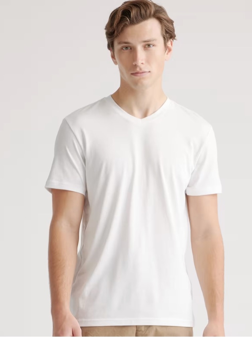 Quince White V Neck Tee like new Pima cotton XL